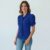 Blusa color azul rey manga princesa con corbata