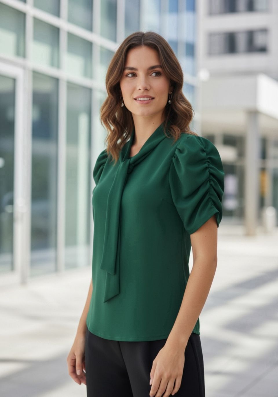 Blusa color verde hunter princesa
