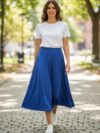Falda larga Azul Rey medio ruedo