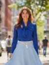 Blusa manga larga azul rey