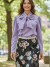 Blusa manga larga lila