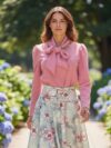 Blusa manga larga rosa