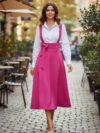 Overol largo ruedo completo color fucsia