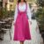 Overol largo ruedo completo color fucsia