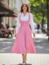 Overol largo ruedo completo rosa (no incluye la blusa)