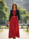 Vestido largo ruedo completo Rojo