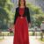 Vestido largo ruedo completo Rojo