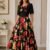 Vestido largo ruedo completo top negro