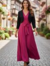 Vestido elegante fucsia para mujer