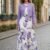 Vestido de flores para cristianas lila