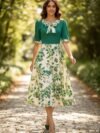 Vestido largo medio ruedo | Tecnocrepe para Mayoreo