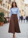 falda larga ruedo completo