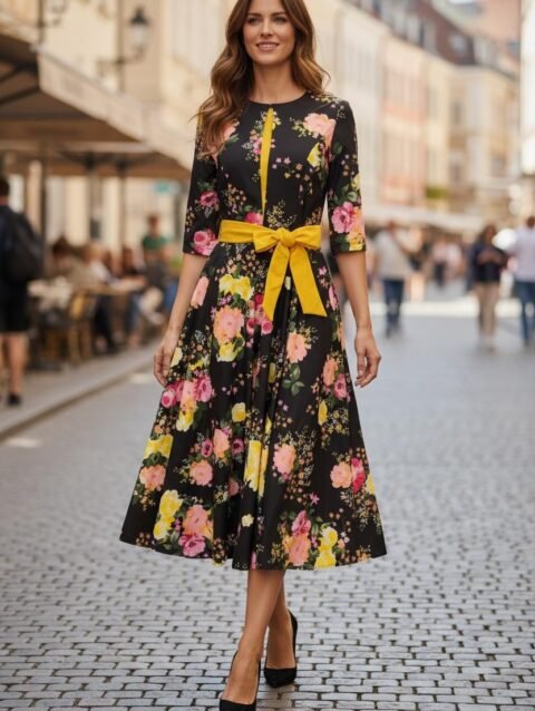 vestido largo floreado mayoreo