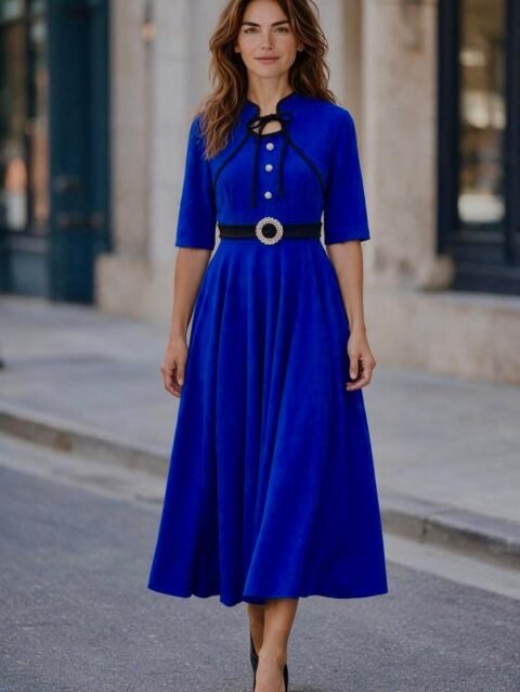 Vestido largo ruedo completo